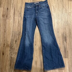 Joe's Jeans Dark Blue high rise petite flare jeans 24